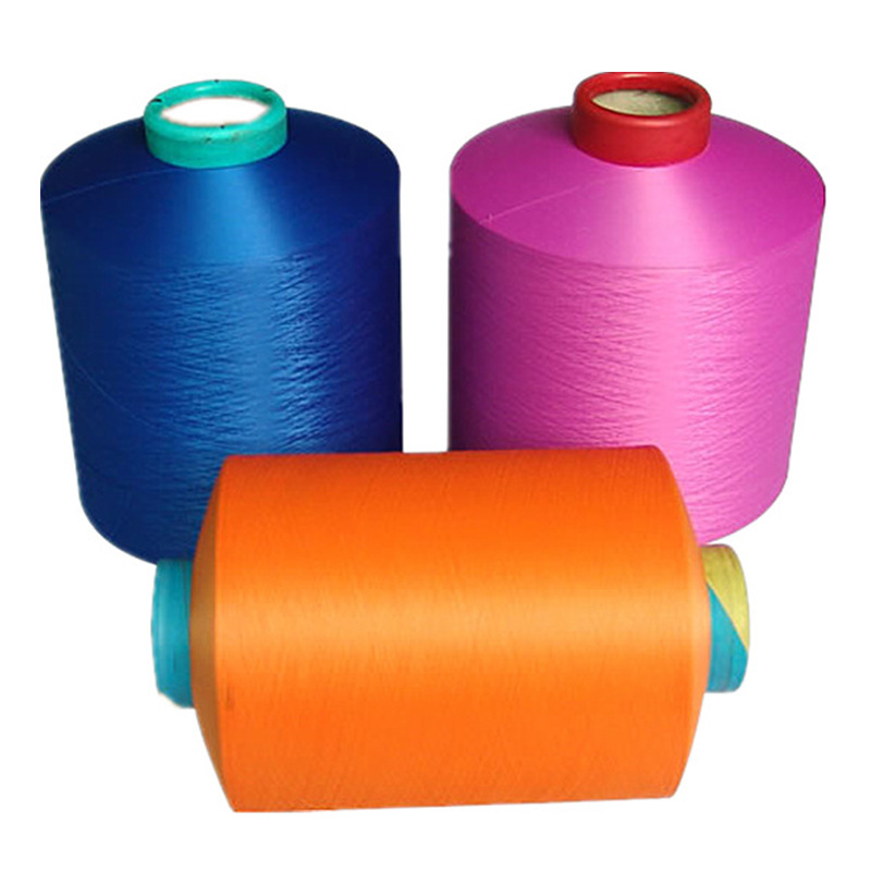SOURCE Factory in stock phosphorus flame retardant polyester low elastic network silk DTY black silk 300D96F polyester filament