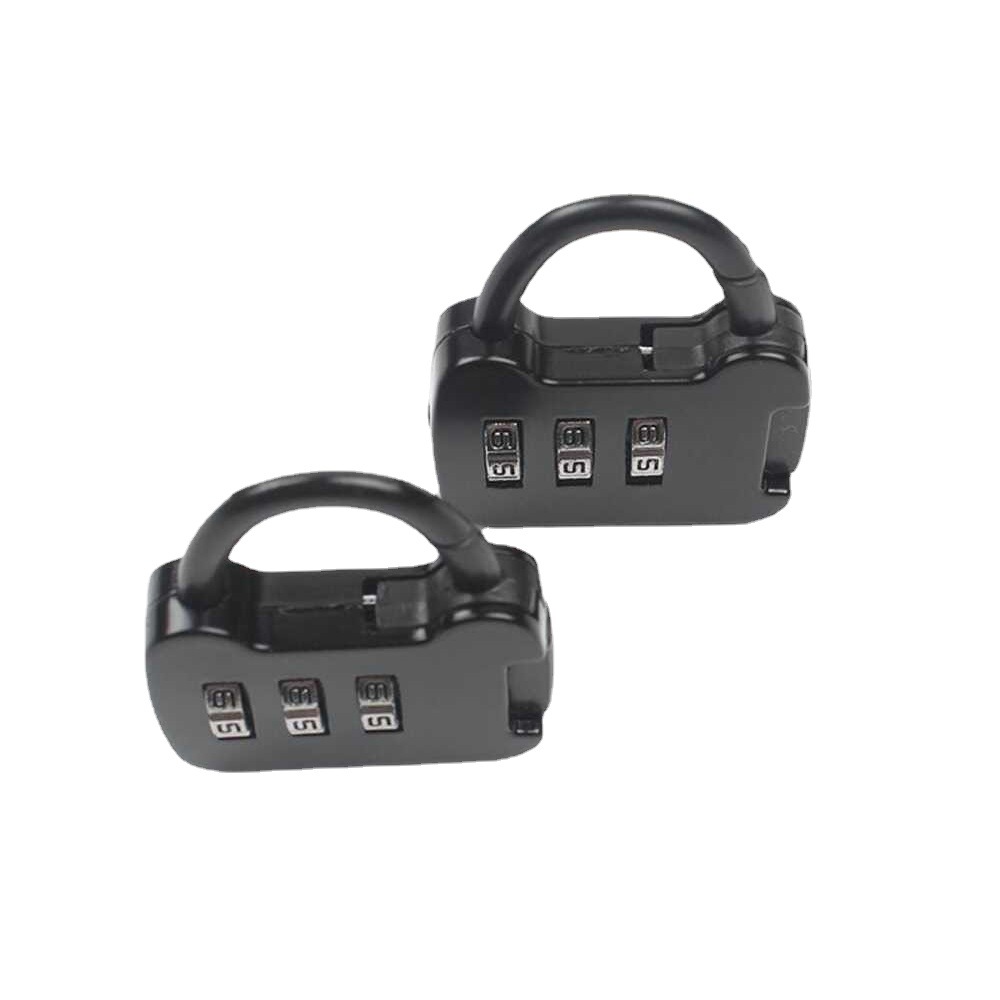 Colorful compact three-wheel password lock luggage bag zipper padlock
