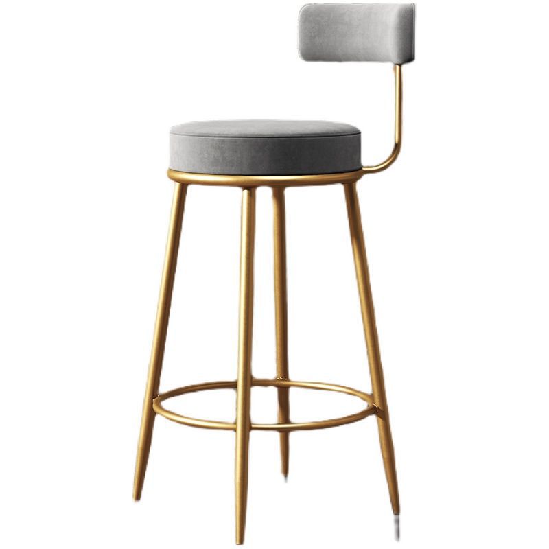 Light Luxury Bar Stool with Backrest for Home Use, Wrought Iron Stool, High Stool, Bar Chair, Nordic Style, Suitable for Long Sitting