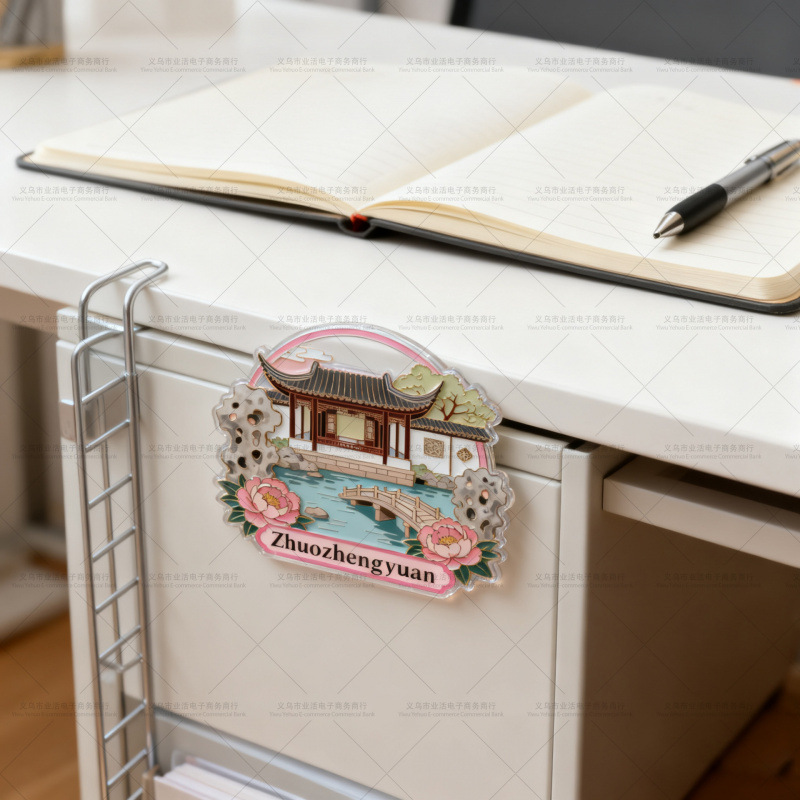 Acrylic China Scenic Refrigerator Magnet Great Wall Forbidden City West Lake Commemorative