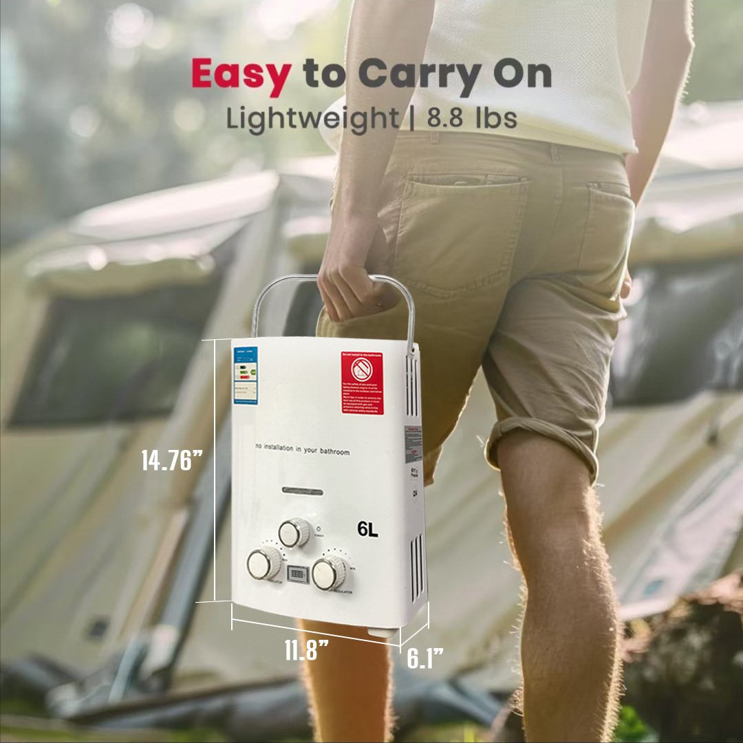 2025 New Rv Special Outdoor Water Heater Satchel Export Gas Water Heater Camping Style Water Heater Factory