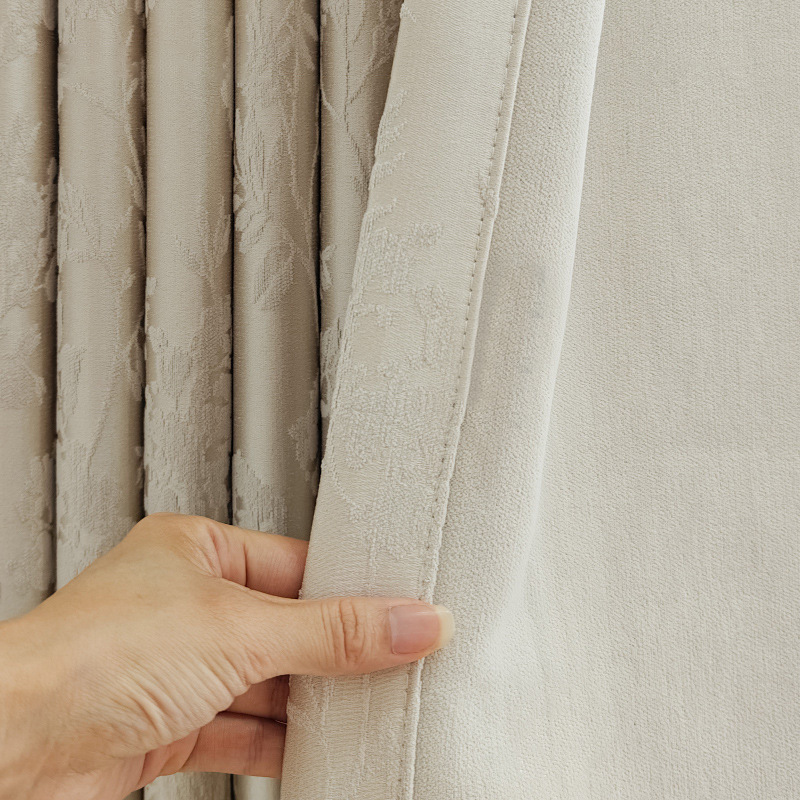 Double-Sided Same-Color Curtains, Finished Products, Fully Blackout, Modern and Simple, Living Room and Bedroom, High-End Shaoxing Keqiao Custom Curtains