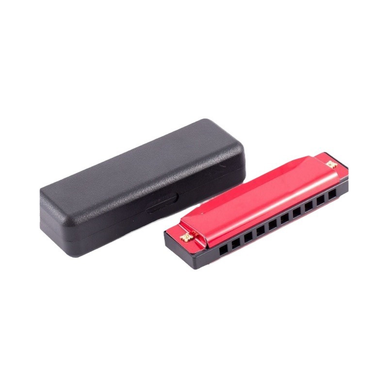 10-hole titanium metal harmonica playing educational toys children beginners students use adult self-taught entry musical instruments