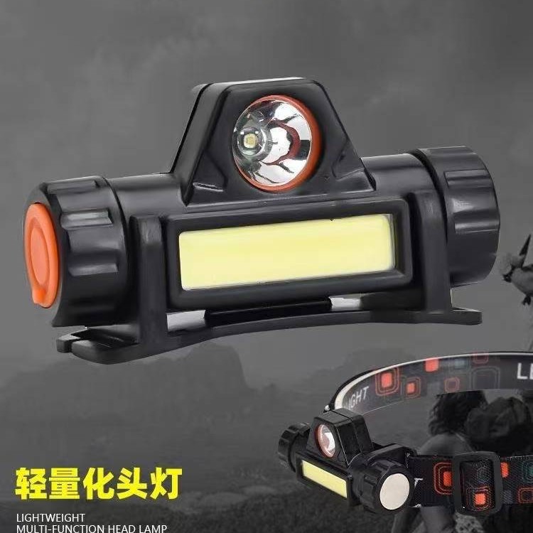 Magnet headlight head-mounted lighting strong light camping mountaineering USB charging far and near light cob night fishing headlight