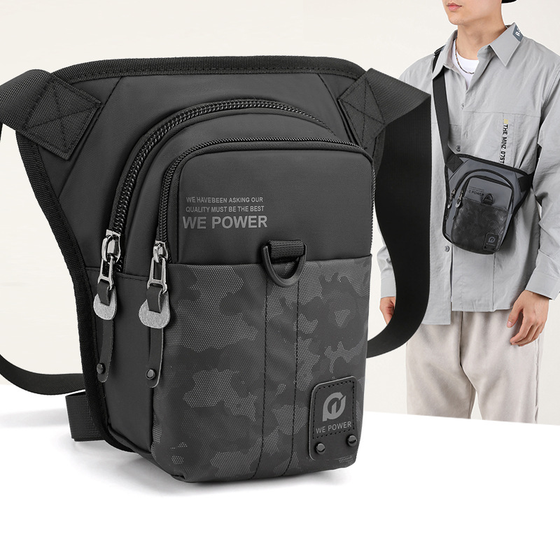 Новая мужская сумка на ногу для отдыха, модная сумка через плечо, многофункциональная для рыбалки и поездок