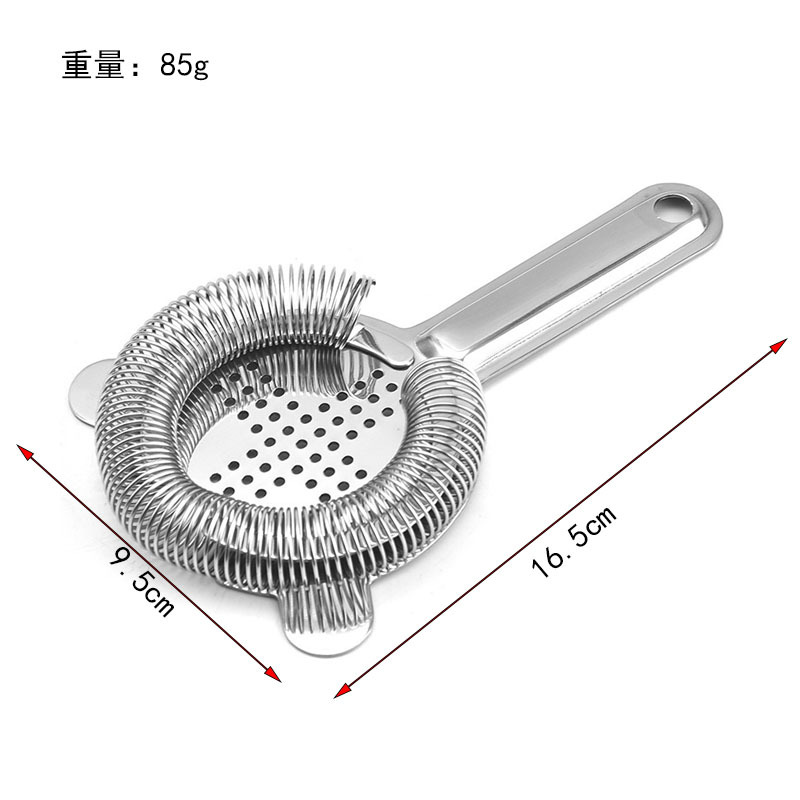 304 stainless steel cross ice filter Hawthorne ice shield thickened ice separator bar cocktail cocktail mixing tool
