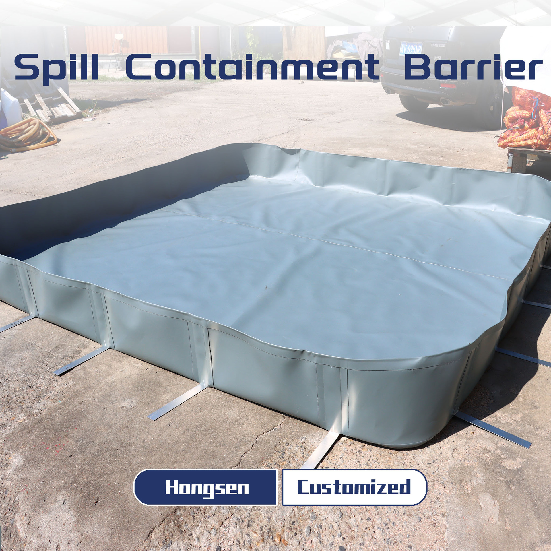 Барьер для удержания разливов портативный складной защитный бассейн для масла мягкий утолщенный противоразливной