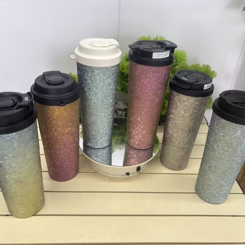 Double-Layer Pure Titanium Beer Cup, Vacuum Insulation and Cold Insulation Titanium Beverage Cup, Car-Mounted Mouth Cup, Outdoor Portable Coffee Cup