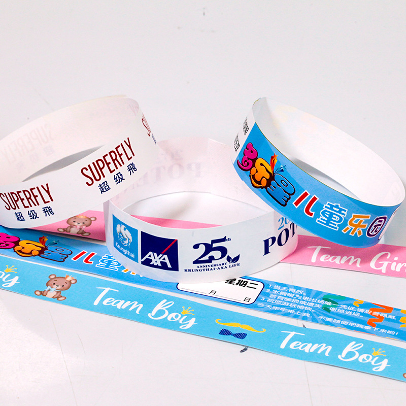 Ticket Bracelet, Disposable Bracelet Customization, Synthetic Paper Wrist Strap, Ticket Bar Identity Entry Identification Strap
