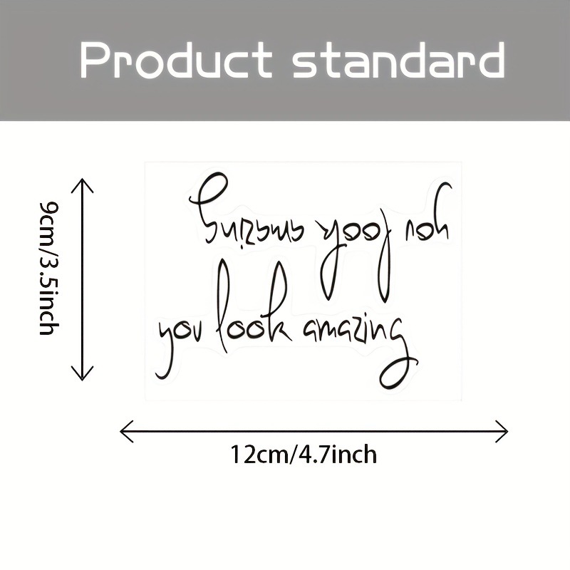 Cross-border Amazon explosions Mirror stickers you look amazing waterproof and oil-proof 2 sheets/set of vinyl film