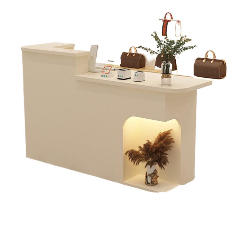 Bar Counter Cashier Front Desk Nail Salon Modern Simple Reception Desk Clothing Store Counter Beauty Salon Front Desk Table