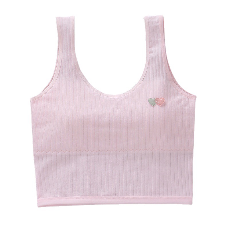 Girls' Small Vest, Extbottomed Intimates, Kidsren's Bra, Development Period Cotton Bottoming, Primary School Students' Tube Top Sling, Inner Wear