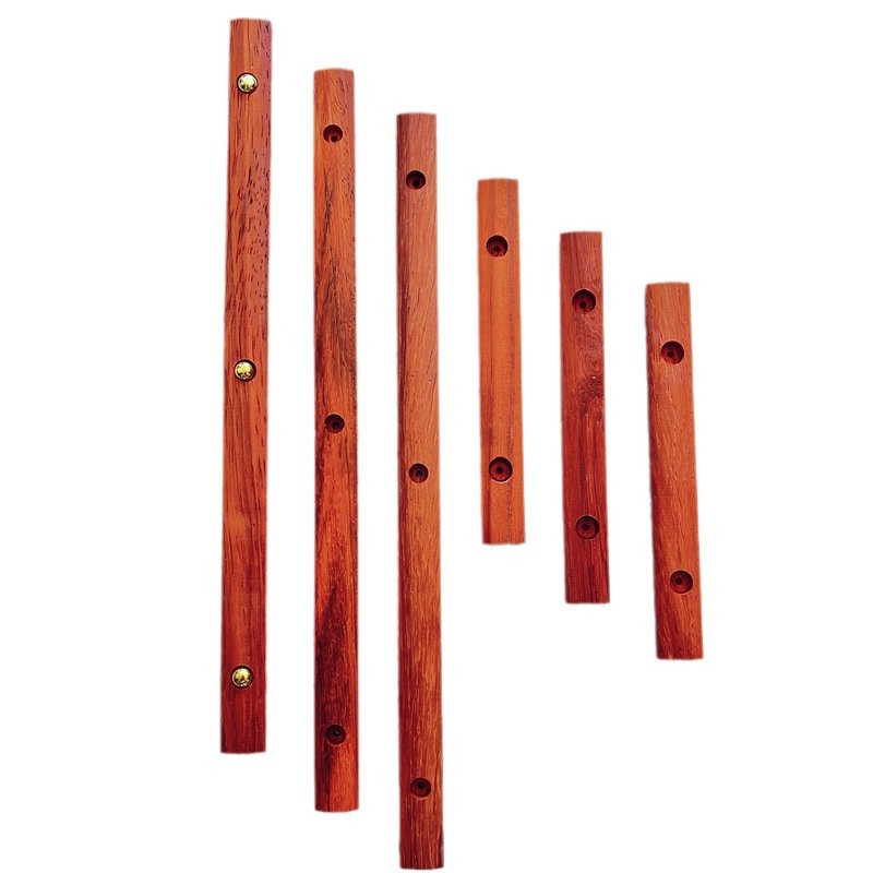 Solid wood hanging shaft line couplet hanging picture pendant wood line safflower pear hanging shaft wood perforated wood line string lanyard