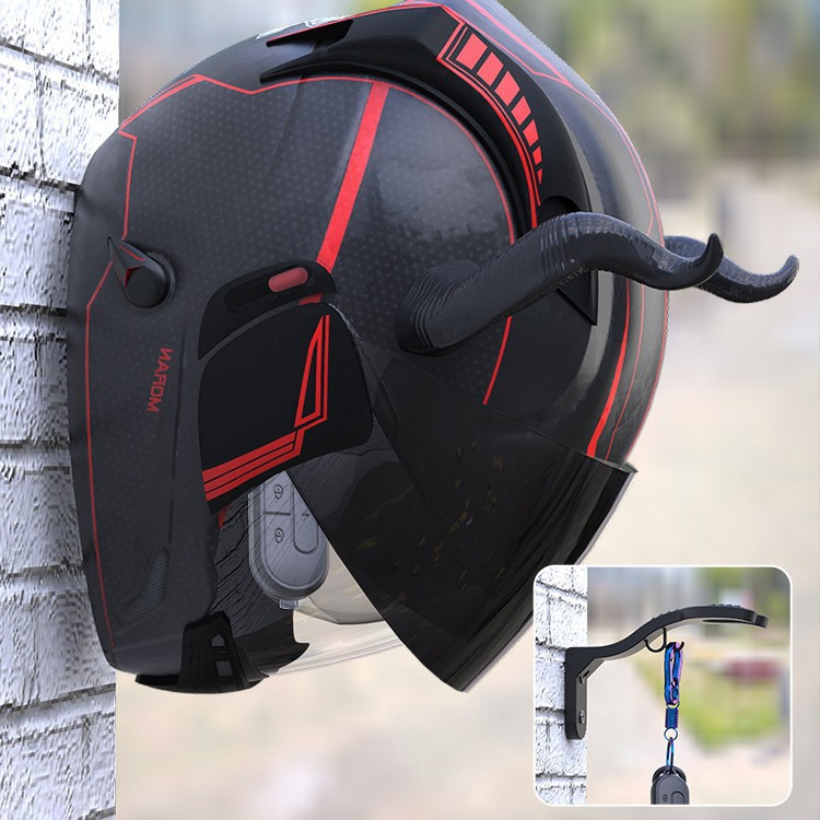 Punch-free Hanging Storage Rack Motorcycle Safety Helmet Hanger Hook Electric Car Helmet Rack Wall Hanging Helmet Cross-border Sticking Code