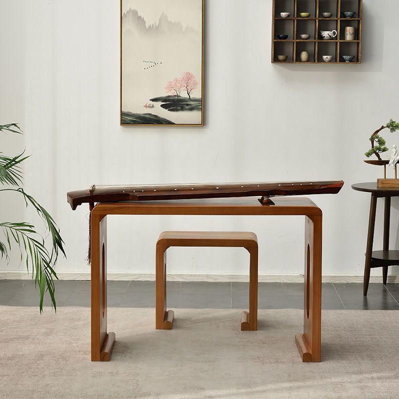 Free Shipping Solid Wood Paulownia Guqin Table Resonance Guqin Table and Stool Chinese Calligraphy Table Imitation Guqin Table Tea Art Table and Stool