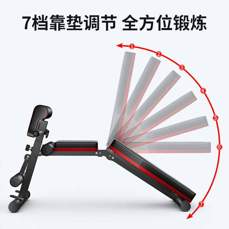 Source Factory Household Dumbbell Stool Sit-up Assistant Men's Multifunctional Foldable Bench Stool Fitness Chair
