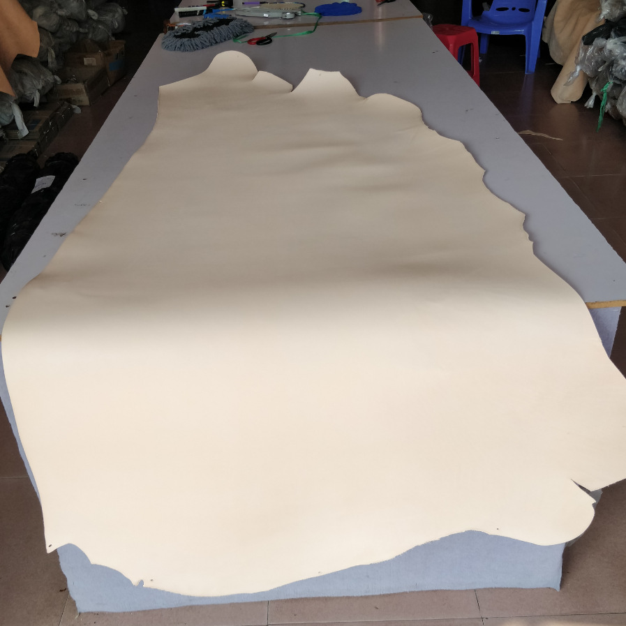 1.0-3.0mm Italian Style Primary Color Vegetable Tanned Leather Bark Carved Leather Handmade DIY Leather