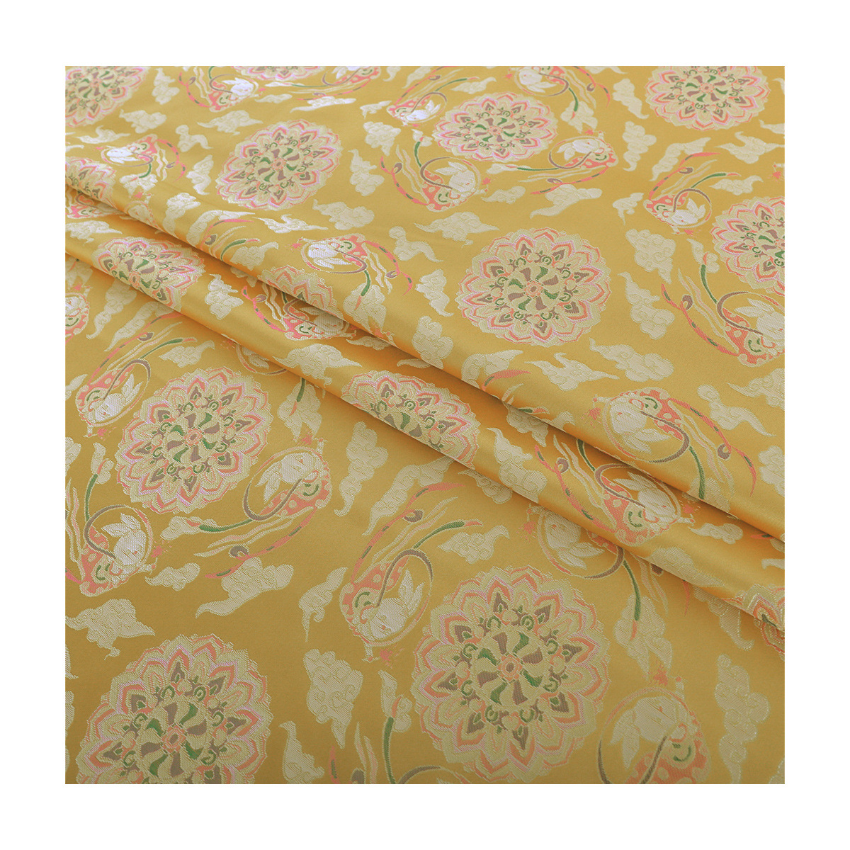 """"Fs056 Dunhuang Flying Rabbit》 Chinoiserie New Song Brocade Han Dynasty Vest Fabric Jacquard Brocade National Style Clothing Fabric