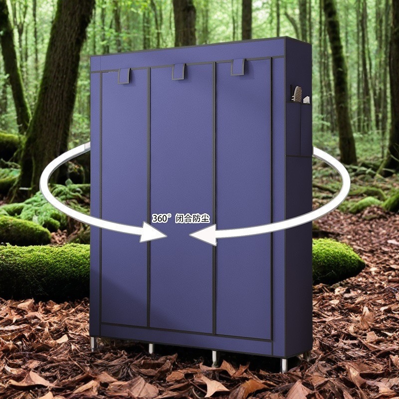 130 Simple Cloth Wardrobe Storage Wardrobe Dustproof Wardrobe Dormitory Reinforced Combination Rental Student Clothes Rack