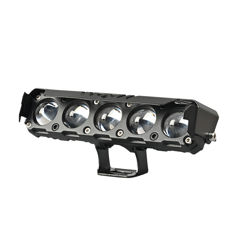 Cross-Border Motorcycle Spotlight Five-Eye White and Yellow Two-Color High and Low Beam Waterproof Led Electric Vehicle Headlight Modified Car Light