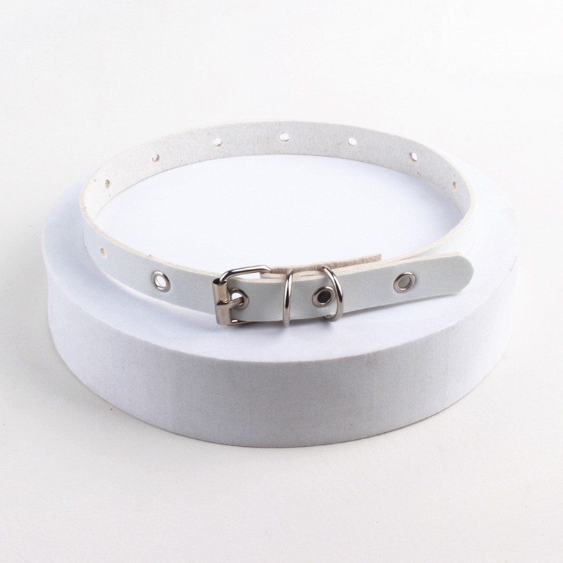 Punk Flat Buckle Belt Retro Street Collar Neck Choker Korean Style Belt Buckle Niche Collar Chain Belt