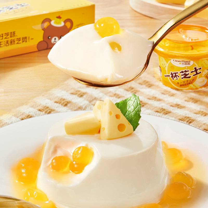 Qiao Ma Lactic Acid Bacteria Pudding Summer Cool Milk Jelly Snacks Sheff Ice Cream Pudding Afternoon Tea 150g
