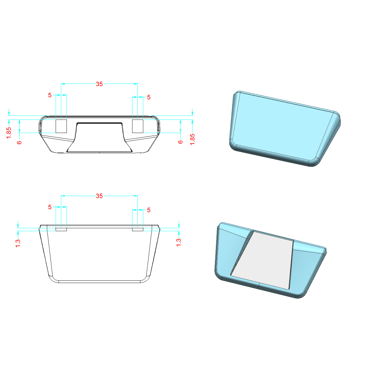 Smart Eye Reading Mirror, Reflective Mirror, Learning Machine, Non-Universal Model with Magnetic Hanging Mirror, Magnetic Hanging Mirror