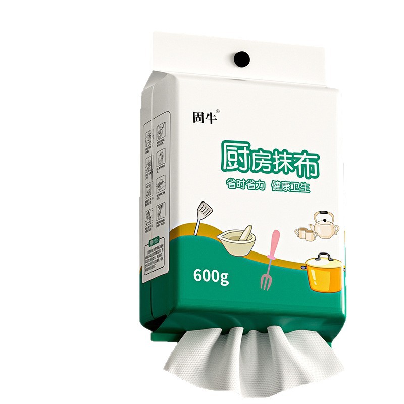 Household Disposable Cleaning Kitchen Wet and Dry Large Packaging Dishwashing Cloth Lazy Rag Thickeneded Hanging Scouring Pad