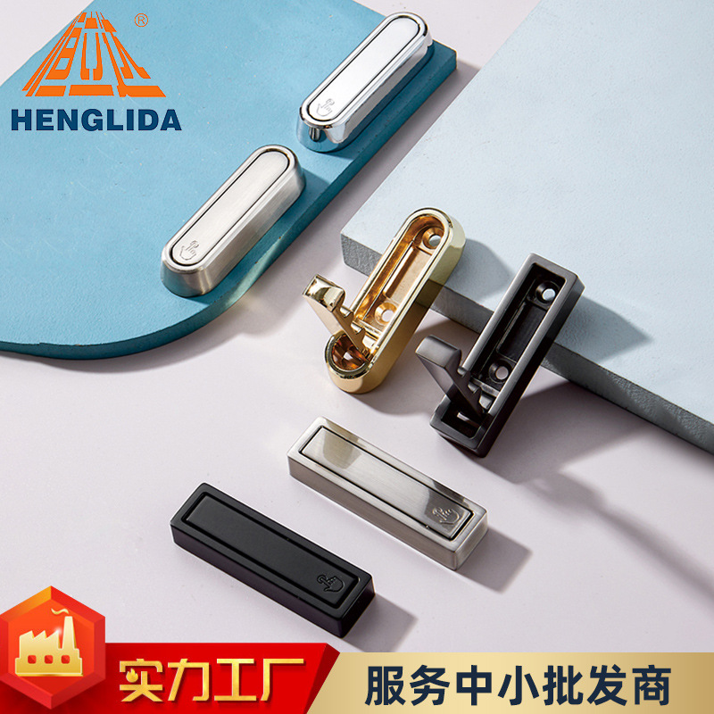 Zinc alloy modern simple clothes hook foldable single clothes hook cabinet bedroom door invisible hardware hook