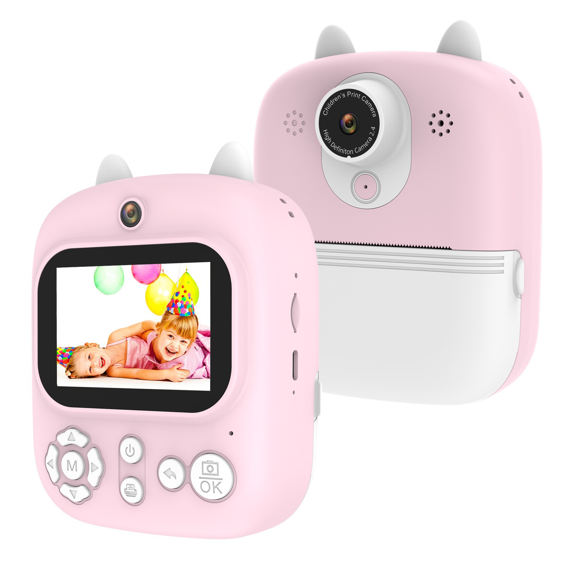 P2 Instant Camera for Kids, Printable Cartoon Phone Slr Camera, Children's Gift Toy Digital