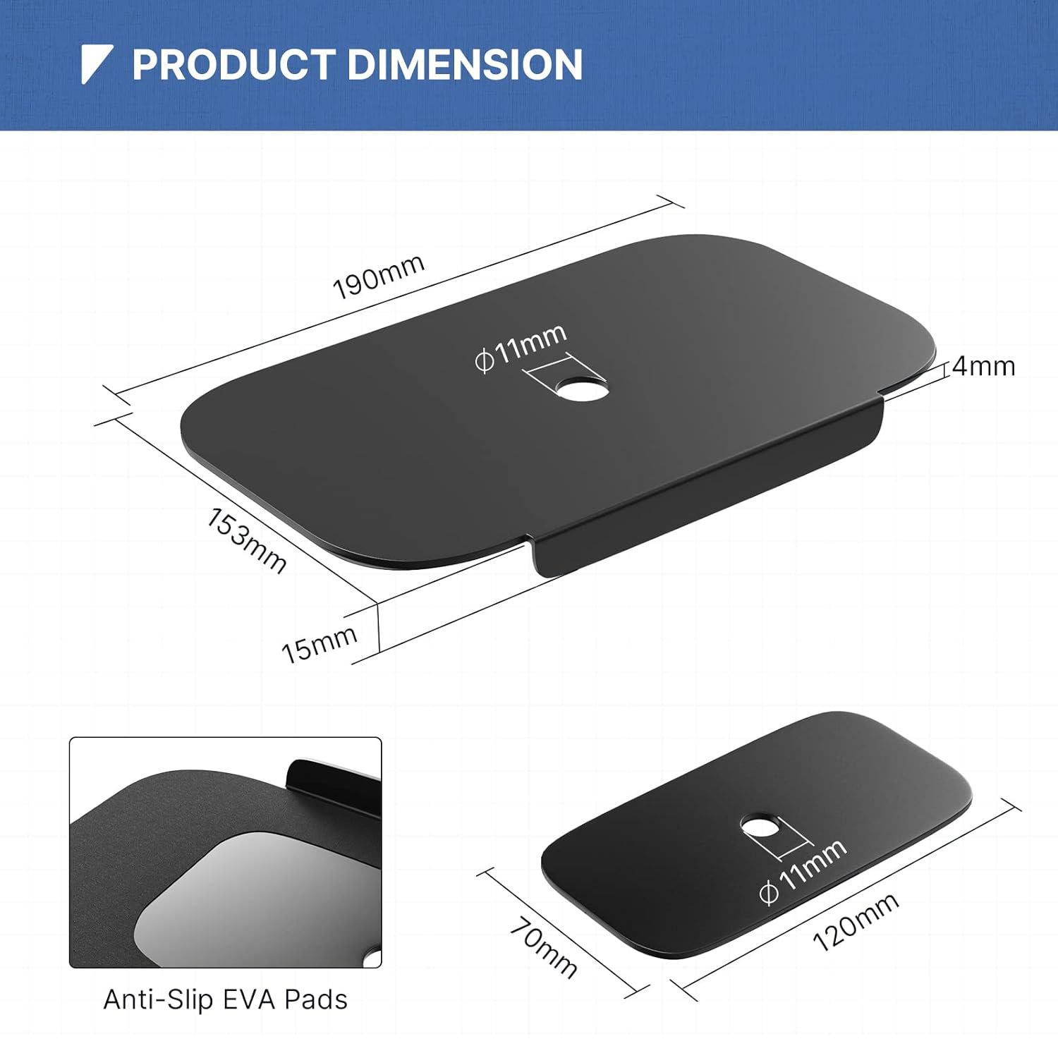 Monitor Auxiliary Bracket Desktop Protection Steel Plate Neutral Glass Desktop Protection Reinforcement
