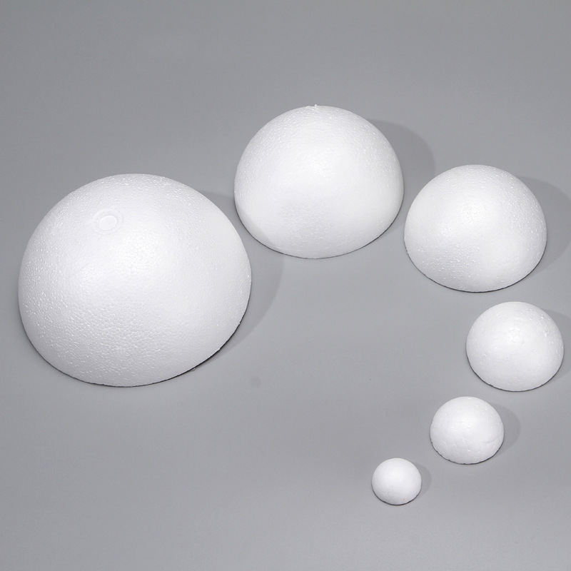 Factory direct supply styrofoam hemisphere kindergarten art handmade DIY material semicircular ball model