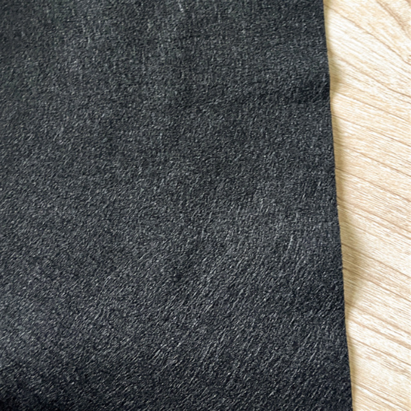 Factory Direct Sale of Black Spunlace Non-Woven Polyester Plain Weave Semi-Cross Spunlace Fabric with Soft and Hard Textures, Cotton-Like Feel