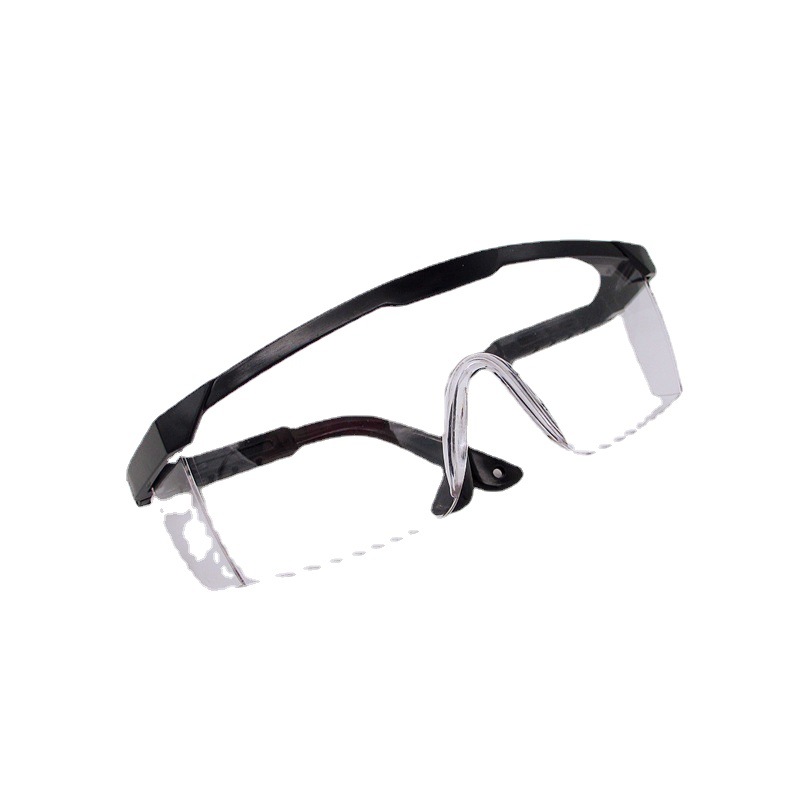 Retractable Experimental Protective Glasses, Anti-Fly Sand and Anti-Chemical Black Welding Goggles