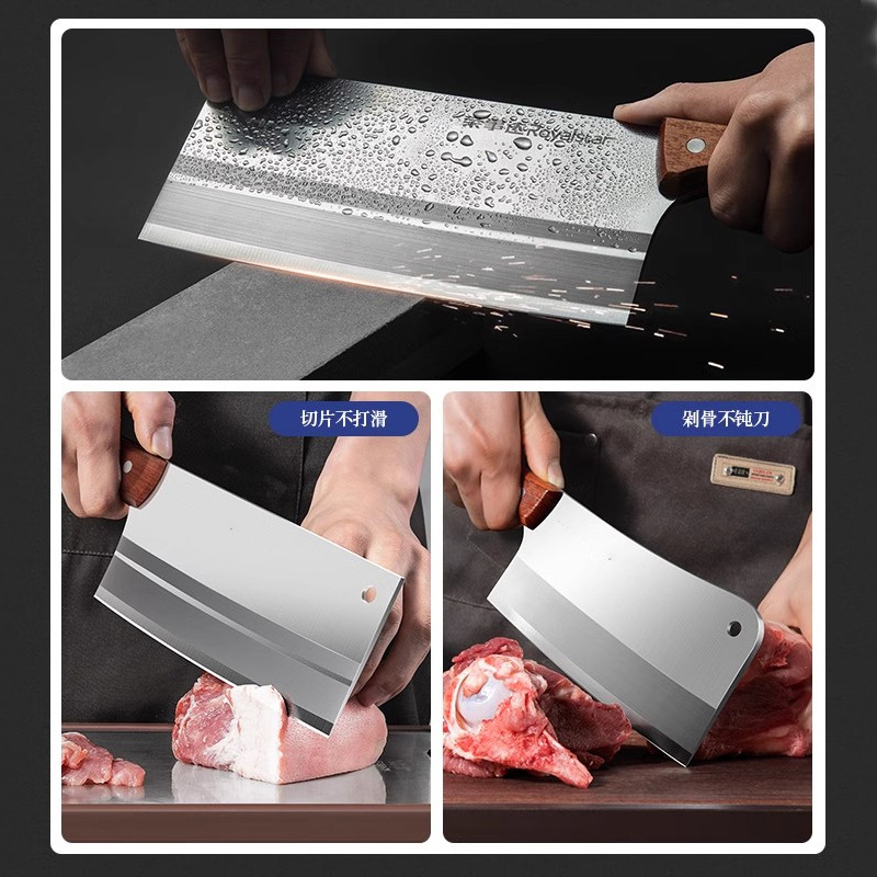 Kitchen Knife, Household Chef's Knife Set, Bone Cutting Knife, Manganese Steel