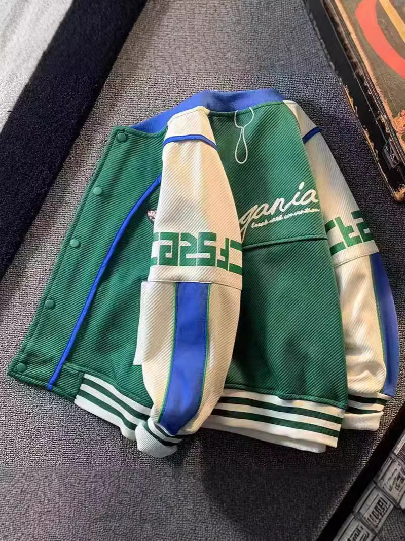 Boys' Baseball Uniforms Spring and Autumn 2025 New Medium and Large Children's Street Boys Autumn Children's Fashion Patchwork Jackets Trendy