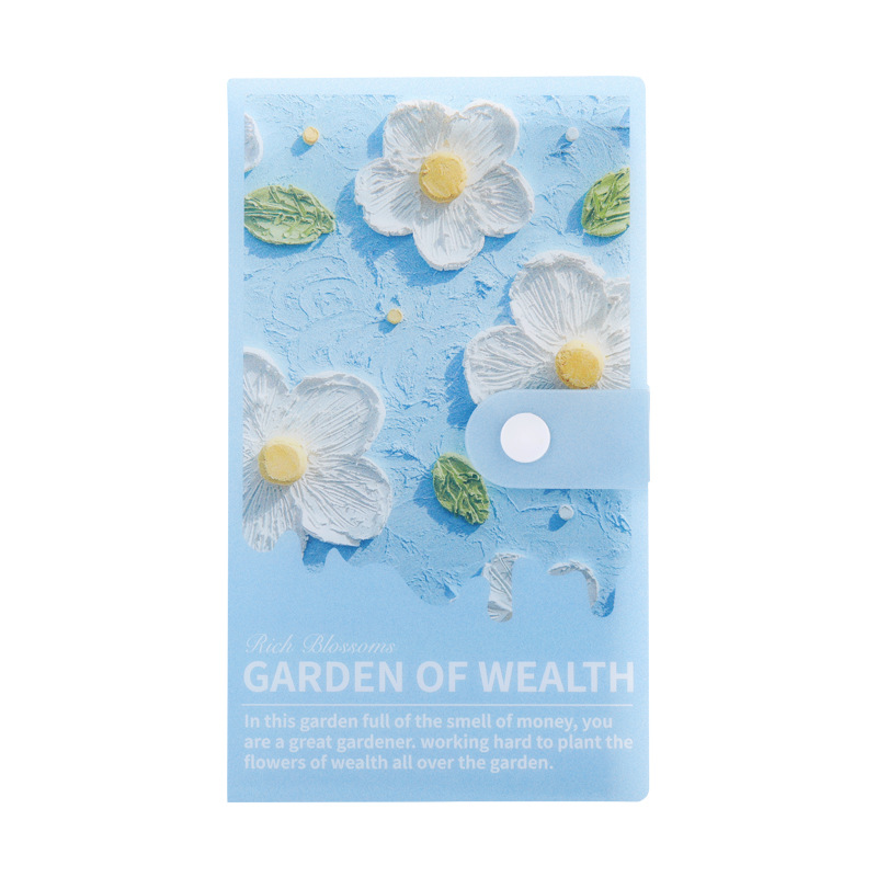 Fortune Garden Money Saving Book Source Manufacturer Wholesale Pp Oil Painting Style Three-Dimensional Banknote Album Commemorative Banknote Collection Album