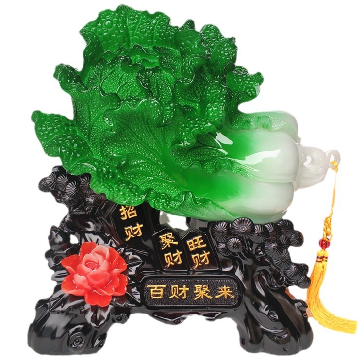 Baicai Recruits Baicai Ruyi New Jade Cabbage Resin Crafts Ornaments Opening Home Decoration Gifts