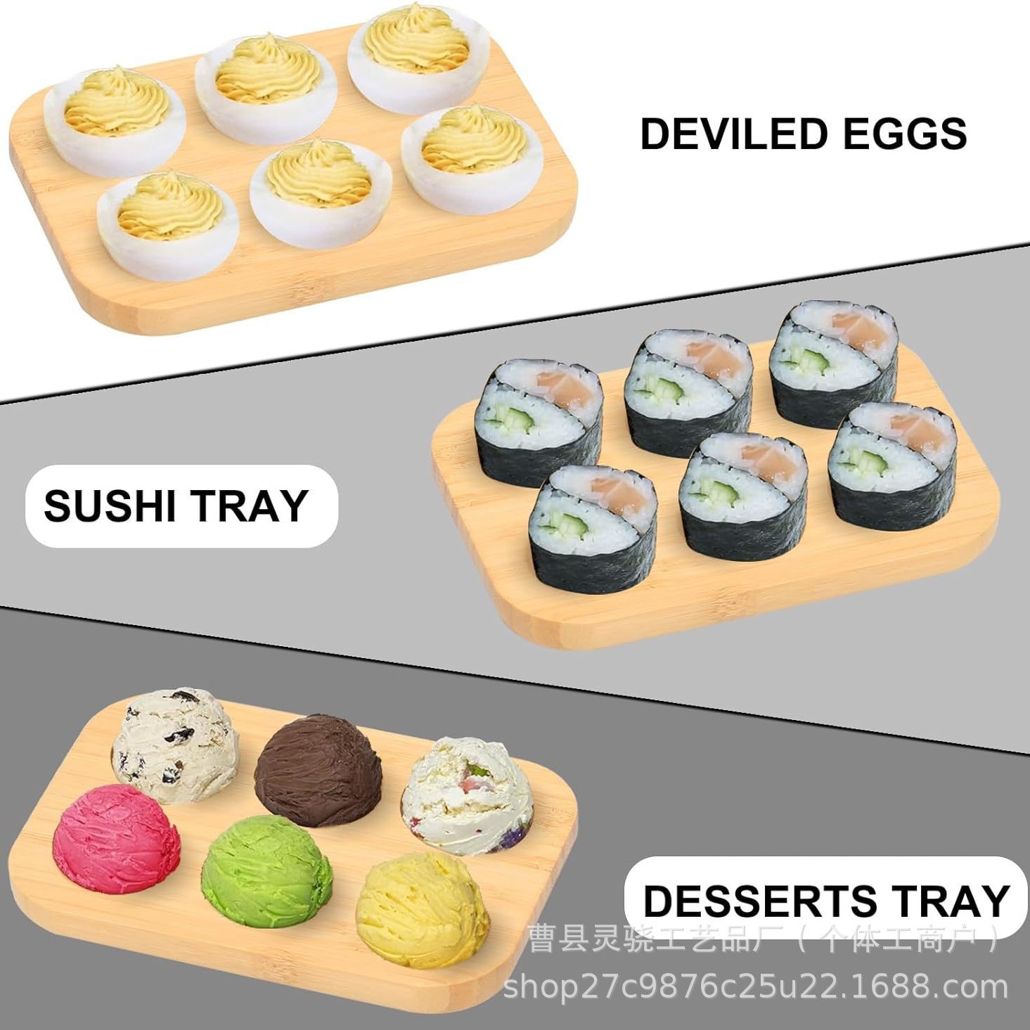 In-Stock Wooden Kitchen Egg Tray Six-Compartment Sushi Tray Breakfast Egg Holder Insulated Tray 12-Compartment Egg Tray