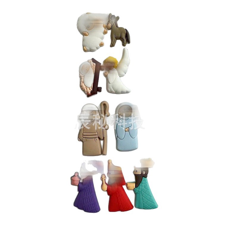 Cross-Border Amazon New Product Christmas Patch Set Mobile Phone Case Refrigerator Magnet DIY Jewelry Decoration