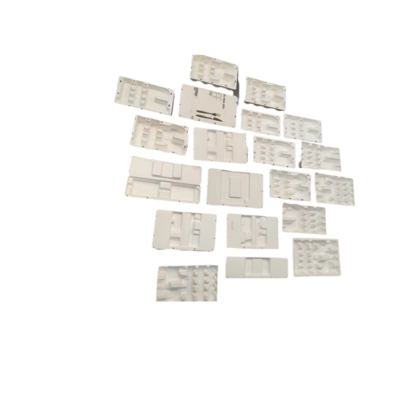 Paper Pulp Molded Tableware Box Wet-Pressed Moisture-Proof Packaging Environmentally Friendly Degradable Material Plastic Film Shock-Proof Lining Dust-Proof Paper Tray