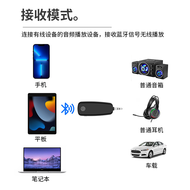 M03 Bluetooth 5.2 receiver car audio receiver Computer TV audio transmitter audio receiver