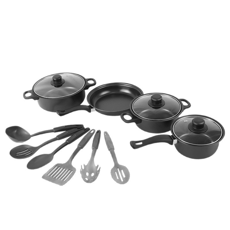 Hot-Selling Cross-Border Thirteen-Piece Set of Pots, Shovels, Non-Stick Soup Pots, Milk Pots, Frying Pans, Medical Rice Stone Pots, Multi-Piece Sets of Pots