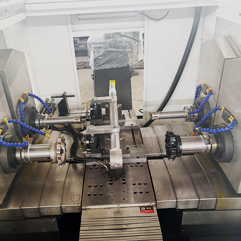 Polymer Tube Internal Boring Step Shaft End Face Process Double-Head Cnc Machine Tool Piston Rod Automatic Cnc Lathe