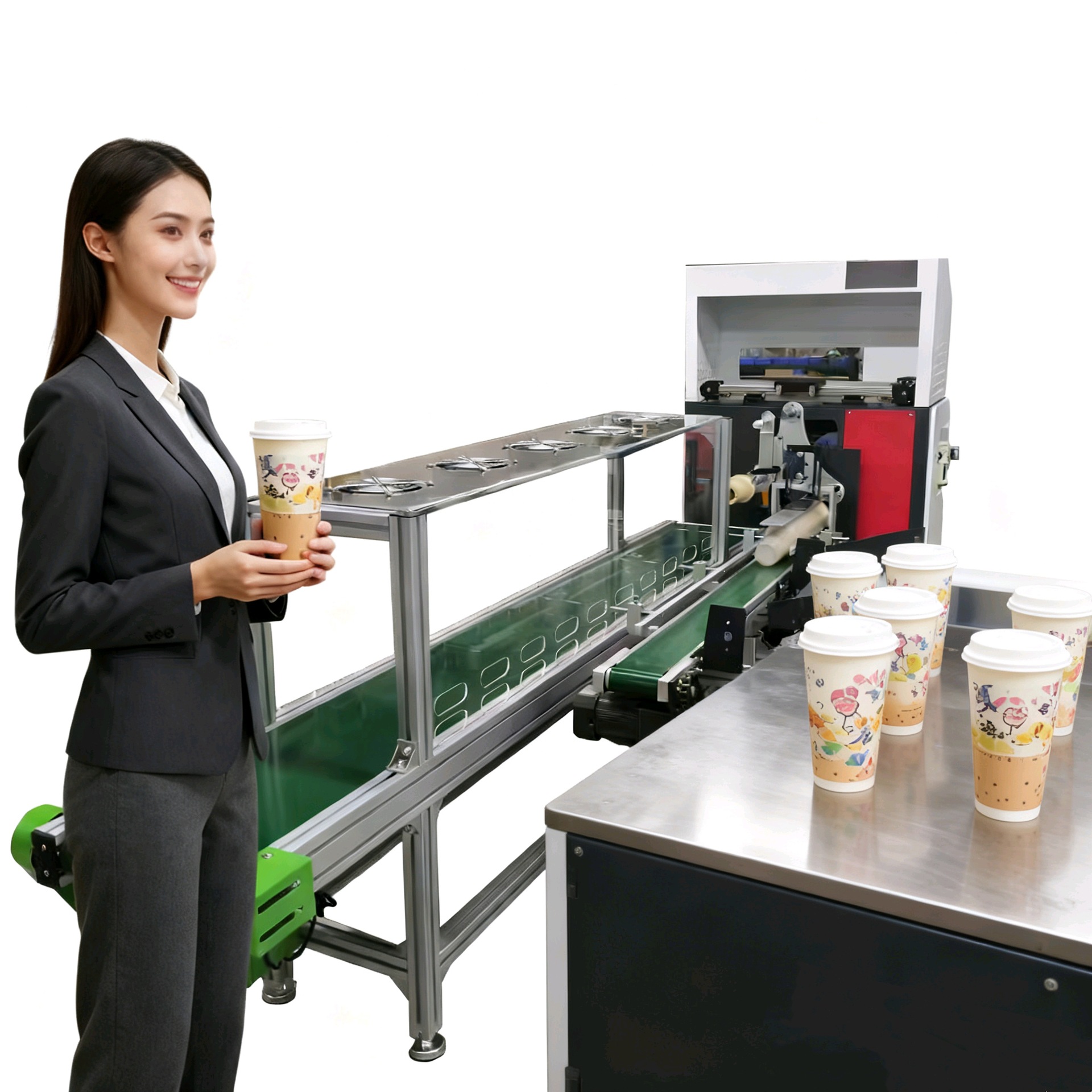 Полностью автоматическая машина для печати на бумажных и пластиковых чашках