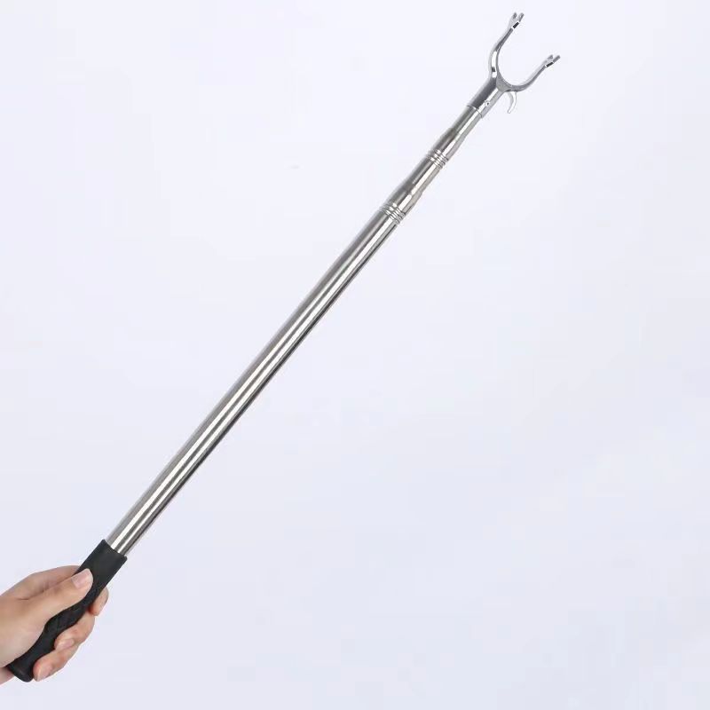 Clothes pole clothes pole clothes fork pick clothes pole household dormitory telescopic stainless steel 2.5 meters 3 meters plus long clothes fork