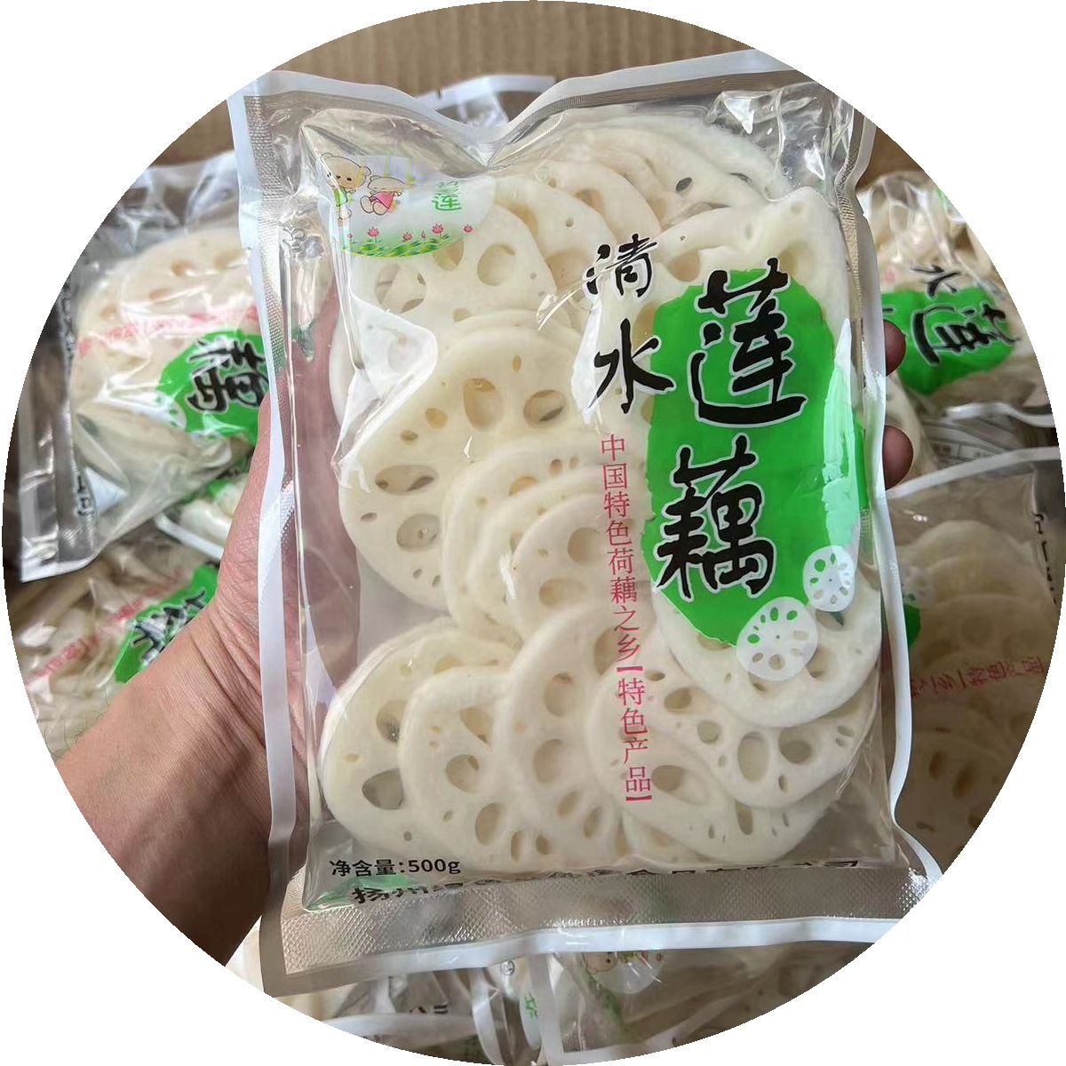 Clear Water Lotus Root Slices 500g Wholesale Fresh Hot Pot Spicy Hotpot Skewers Fried Cold Catering Ingredients