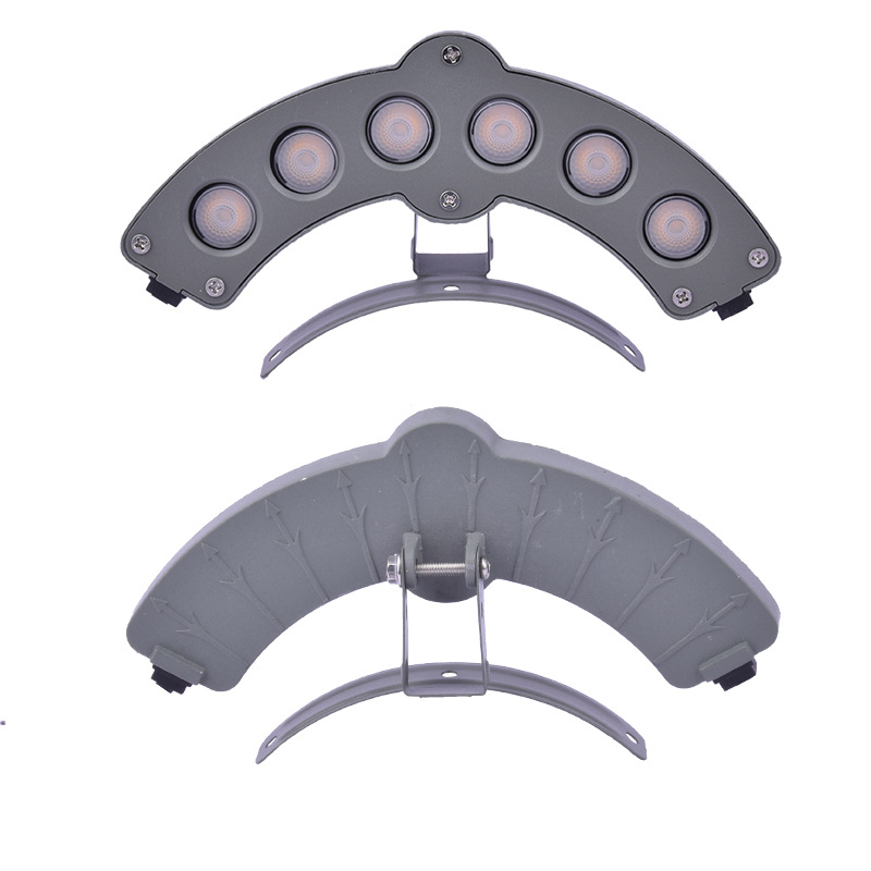 Led Corrugated Light Outdoor Waterproof 6W Tile Light Engineering Landscape Tile Eaves Light Ancient Building Roof Lighting Moon Light