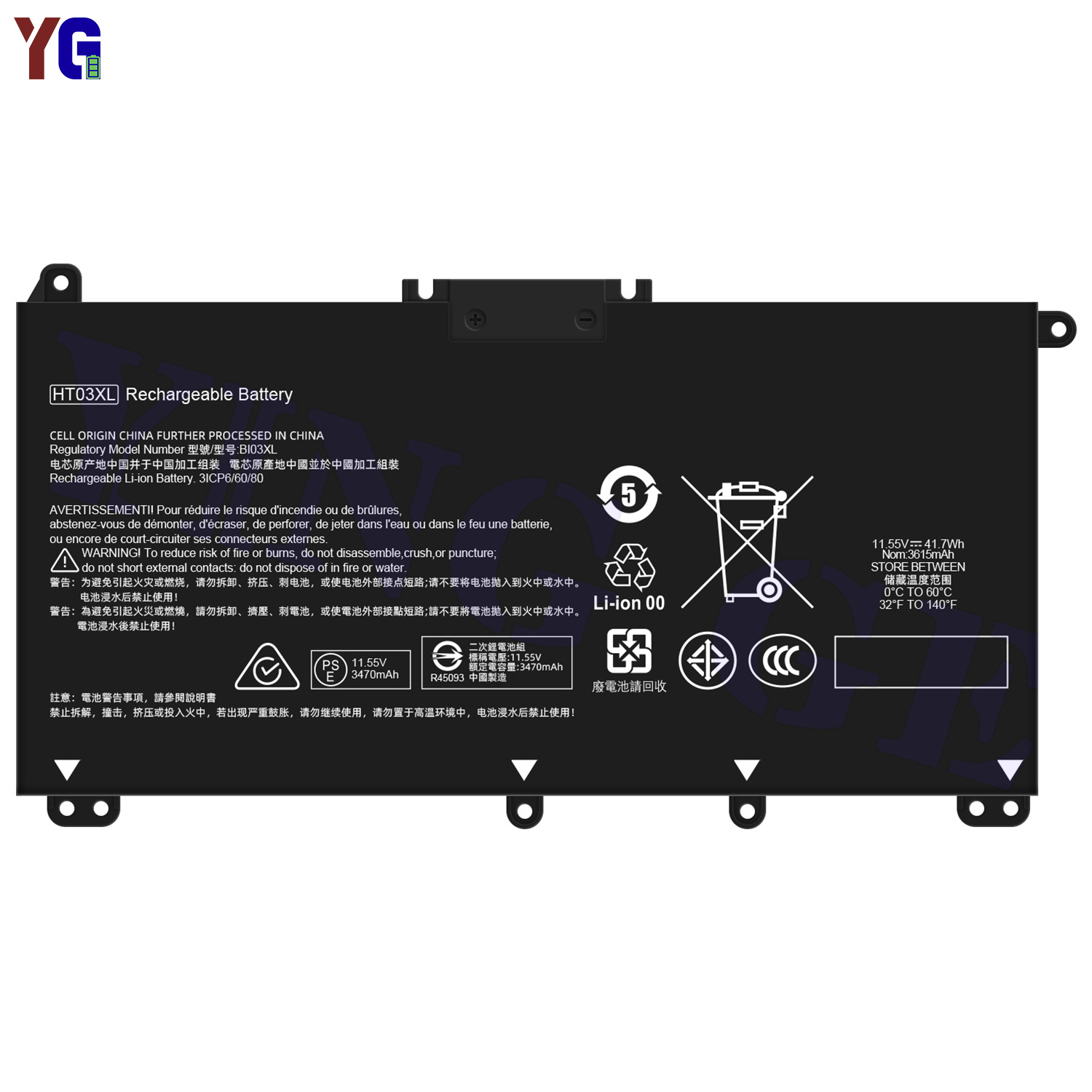 For HP HT03XL laptop battery TPN-Q207/Q208/Q209/Q210/Q221/Q222