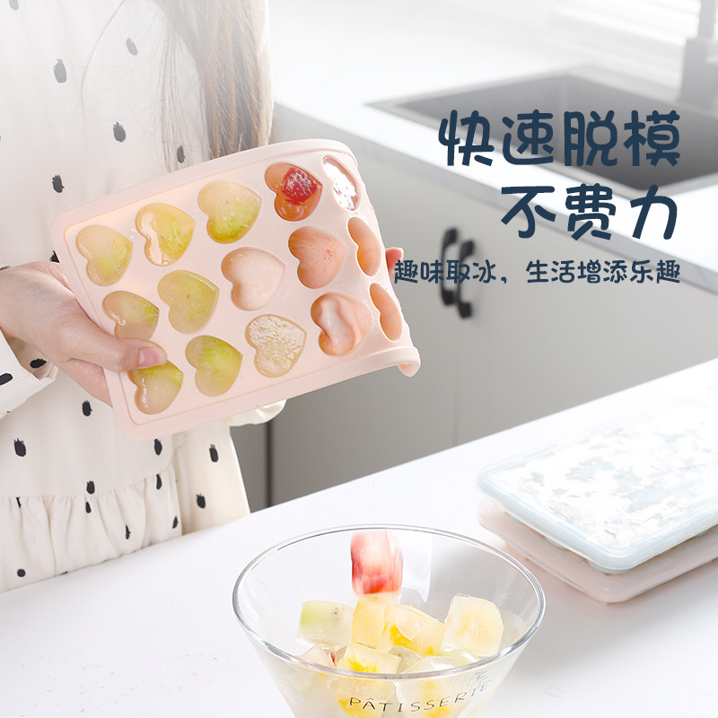 Cross-Border 4-Compartment Easy-Release Household Large Silicone Commercial Whiskey Long Ice Cube Tray Mold